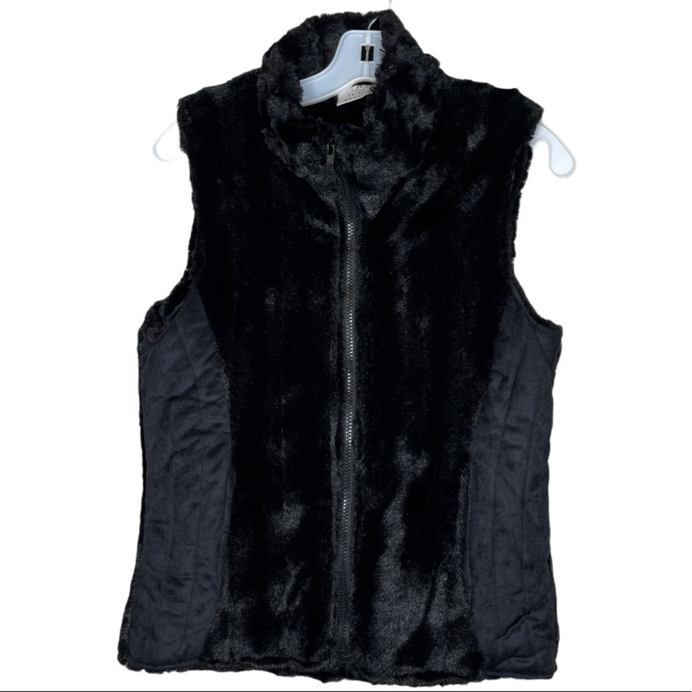 Private Quarters Touch of Mink‎ Vest Black